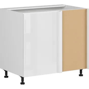 Kuchyňská skříňka Black red white DNW-105/82-P-L rohová dolní skříňka kuchyně Top Line Zvolte stranu: levé provedení, Barva korpusu skříněk: Dub hikora, Zvolte barvu dvířek: Bílá lesk