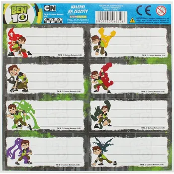 samolepka Samolepky na sešit Ben 10 Derform 1 ks