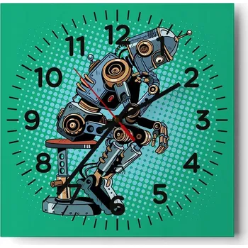 Hodiny Nástěnné hodiny do obýváku 40x40 Abstrakce Tiché hodiny Skleněné hodiny Bez hlučnosti