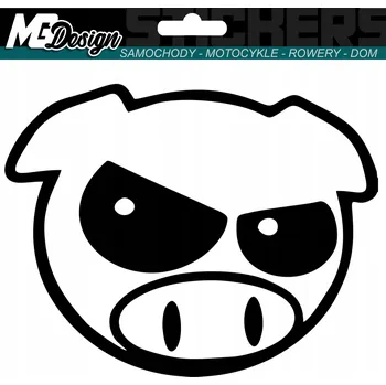 Samolepicí dekorace na vozidlo NÁLEPKA na auto PRASÁTKO SUBARU PIG 10x12 cm