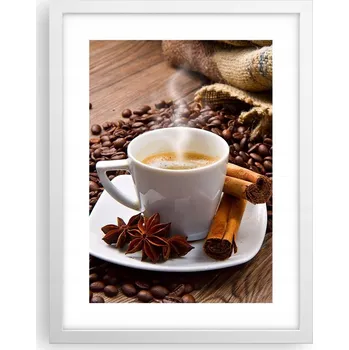 Obraz Obraz plakát v bílém rámu do obýváku 30x40 gastronomie plakáty na zeď