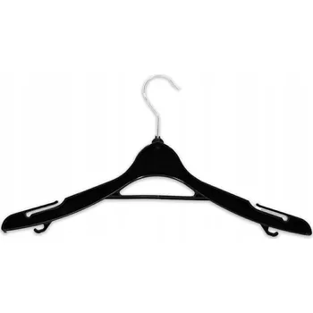 Věšák Věšák na oblečení černý plastový 43 cm/100 ks Dub