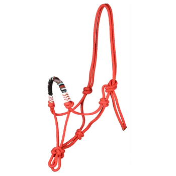 Jezdectví Waldhausen Pearls provazová ohlávka červená Full