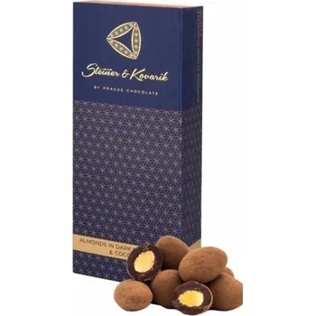 Čokoláda Steiner & Kovarik mandle v hořké čokoládě s kakaem 130 g