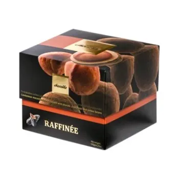 Čokoláda Bonboniéra gurmánských dražé karamelizované makadamové ořechy v tonkovém másle a kakaovém prášku Raffinée chocoMe