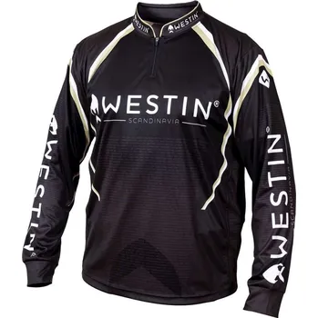 Rybářské oblečení Westin Funkční Triko s Dlouhým Rukávem Tournament Shirt Black/Grey - XXL