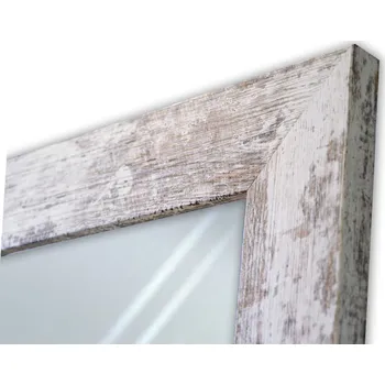 Zrcadlo Zrcadlo v širokém rámu 80x60 borovice antik