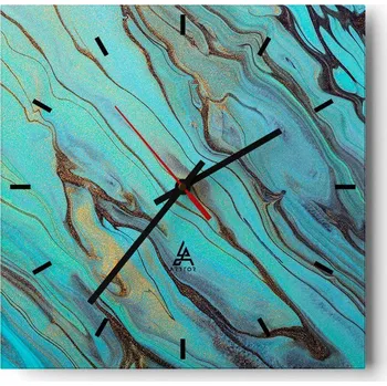 Hodiny Velké nástěnné hodiny 40x40 Abstrakce Skleněné tiché hodiny