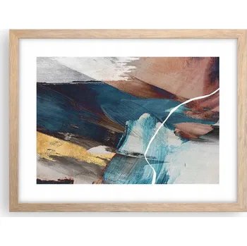 Obraz Obraz plakát v rámu světlý dub do obýváku 40x30 abstrakce foto na zeď