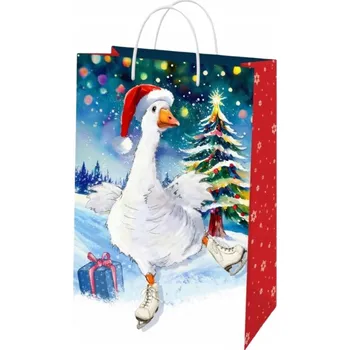 Dárková taška Delta Graphix Dekorativní Dárková Taška Mikuláš Dárek 22,5x33,5cm Husa Pipa TikTok