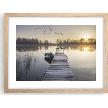 Obraz Obraz plakát v rámu světlý dub do obýváku 40x30 krajina foto na zeď