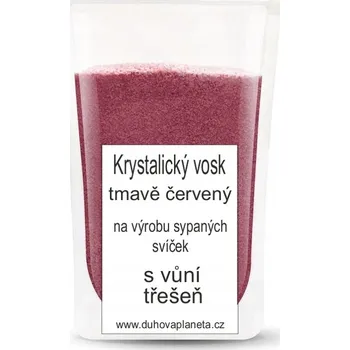 Výroba svíčky Krystalický vosk s vůní třešeň tmavě červený, Hmotnost: 250 g dřevěný knot