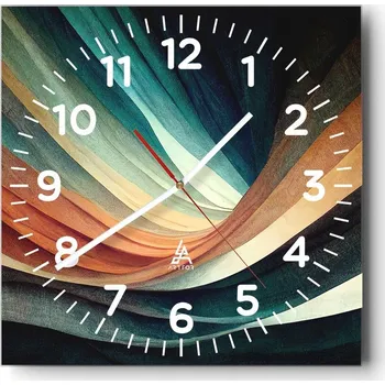 Hodiny Nástěnné hodiny do obýváku 40x40 Umění Bezhlučné Hodiny na skle Tiché