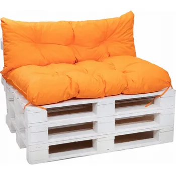 Podsedák Sada polstrů na palety, 120x50 + 120x40 oranžová, venkovní polštáře