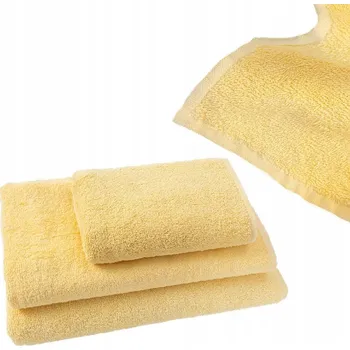 Ručník BAVLNĚNÝ RUČNÍK ŽLUTÝ SIMPLE 90X145 CM 10002219