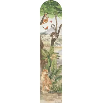 Samolepící dekorace SAMOLEPKA NA STĚNU ZVÍŘATA SAFARI MĚŘÍTKO VÝŠKY