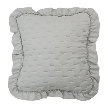 Povlak na dekorativní polštářek Dekorační povlak na polštář s volánem 40x40 Savona Šedá