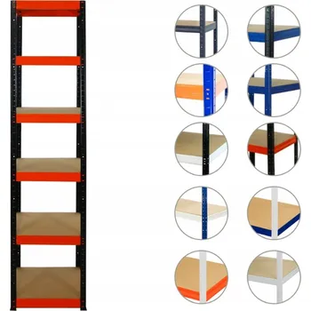 Dílenský regál Kovový skladový regál Wamar 213 x 60 x 60 cm, nosnost až 175 kg na polici