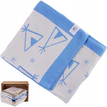 Prostěradlo Zimní deka pro miminko - 90x100 - Snuglytots - Teepee - Safír / Ecru