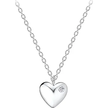 Náhrdelník Stříbrný náhrdelník SRDCE se Zirkonem Ag 925/1000