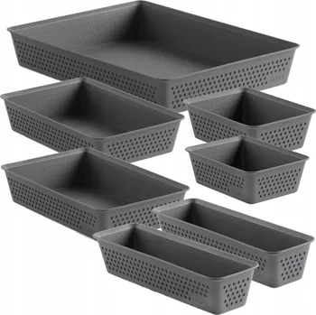 Úložný box Sada 7 Úložných Boxů a Organizérů Šedá Bohol TATAY pro Domácnost a Kuchyň