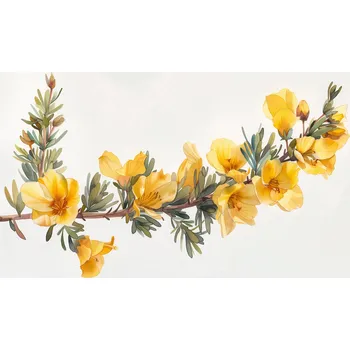 Plakát Plakát Žluté Květiny bez rámu 91,5 x 61 cm