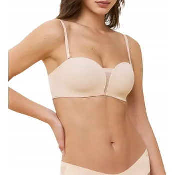 Podprsenka Triumph podprsenka bardotka, balkonetka béžová velikost L
