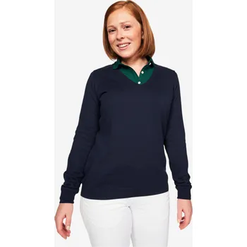 Pánský svetr INESIS Dámský golfový svetr s výstřihem do V MW100 XL MODRÁ