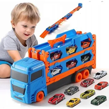 autodráha MEGA TRANSPORTER DINOSAURUS 3v1 AUTÍČKA DRÁHA + 6 AUTÍČKO