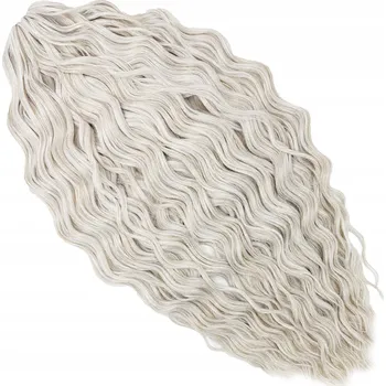 Příčesek Syntetické vlasy star wave AFROLOKI CROCHET HAIR VLNA 300g ŠEDÁ BLOND