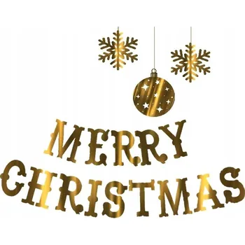 Vánoční dekorace MERRY CHRISTMAS girlanda banner vánoční dekorace VÁNOCE