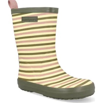 Chlapecké holínky Barefoot dětské gumáky Bundgaard - Charly High Peony Stripe růžové proužky Velikost: 32