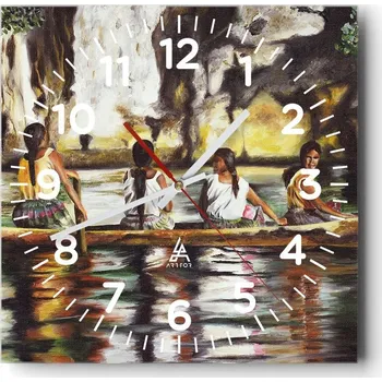 Hodiny Kuchyňské nástěnné hodiny 30x30 Cestování Skleněné hodiny do obýváku Moderní Tiché