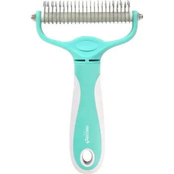 Kosmetika pro psa RECORD Hrablo s ergonomickou rukojetí na prořídnutí srsti