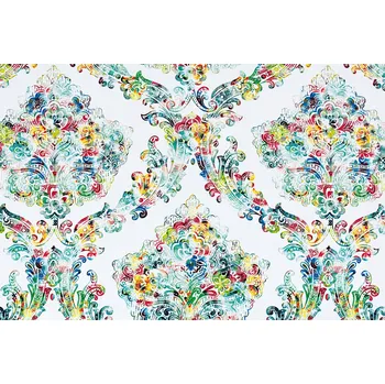 Látka na metráž na závěsy, polštáře, ubrusy, etno vzor, šířka 155 cm