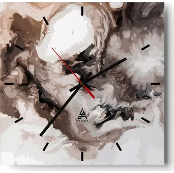 Hodiny Velké nástěnné hodiny 40x40 Abstrakce Skleněné tiché hodiny