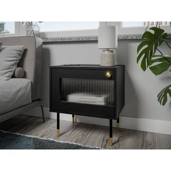 Nábytek Nočné stolky 2 Aurezi 1D, Barva: černá MIRJAN 5903211384974