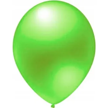 Balónek Balónky světle ZELENÉ METALICKÉ VELKÉ 12 Ks