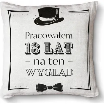 Dekorativní polštářek Dekorativní Polštář jako dárek Premium 40x40 - Na tomto vzhledu jsem pracovala 18 let