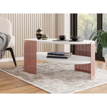 Konferenční stolek Konferenční stolek Zinzit Ember II, Barva: měděná / arktická bílá MIRJAN 5903211392092