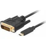 Lanberg USB-C(M)->DVI-D(24+1)(M) kabel 1,8m černá
