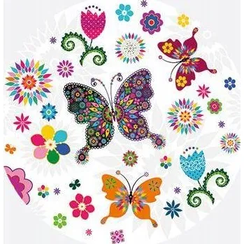 Talíř PAPÍROVÉ TALÍŘKY FOLKLÓRNÍ NAROZENINY 23 CM