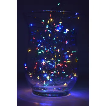 Vánoční dekorace VÁNOČNÍ OSVĚTLENÍ NA STROMEČEK STROMEČKY S LED DRÁTEK 100 BÍLÝCH STUDENÝCH BATERIÍ