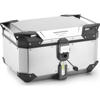 Zavazadlo na motocykl Obkev58a stříbrný horní kufr givi trekker outback evo hliníkový (monokey topcase), bez zámku, 58 l.