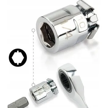 Bit KINGTONY Držák bitů 1/4" s ráčnou pro klíč 10 mm