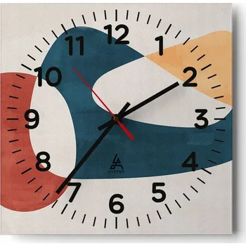 Hodiny Nástěnné hodiny do obýváku 40x40 Umění Bezhlučné Hodiny na skle Tiché