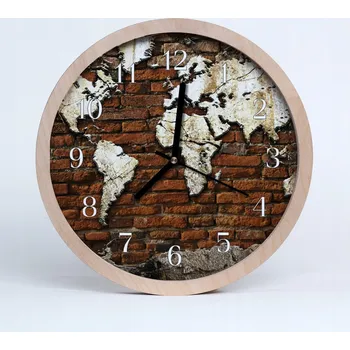 Hodiny Stylové nástěnné hodiny loft Kontinenty Mapa 20 cm
