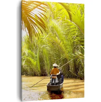 Obraz Obraz na plátně do obýváku ložnice 50x70 řeka Mekong obrazy na zeď