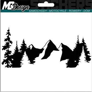 Samolepicí dekorace na vozidlo NÁLEPKA na auto KEMPING HORY LES MOUNTAINS 7x15