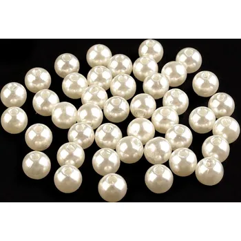 Korálek Plastové voskové korálky / perly Glance Ø8 mm Varianta: F1 perlová, Balení: 500 g